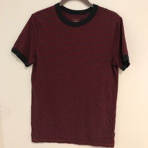 Navy and Red striped shirt